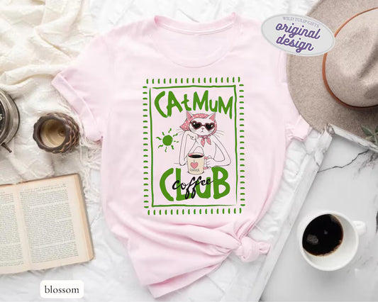 Cat Mum Coffee Club T-Shirt
