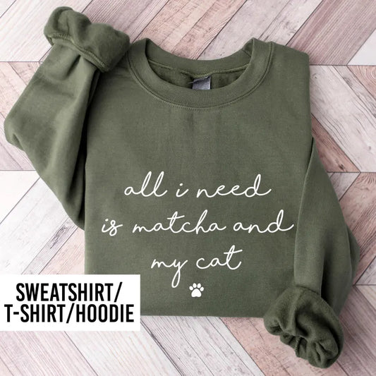 Cat Matcha Lover Sweater