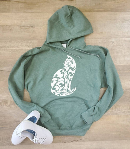 Cat Mom Print Hoodie
