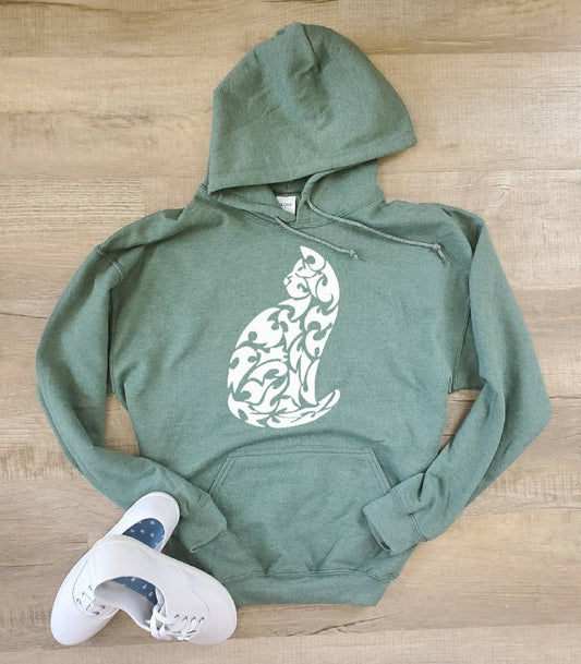 Cat Mom Print Hoodie