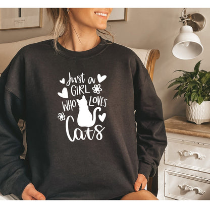 Girl Who Loves Cats Sweatshirt