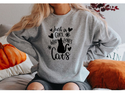 Girl Who Loves Cats Sweatshirt
