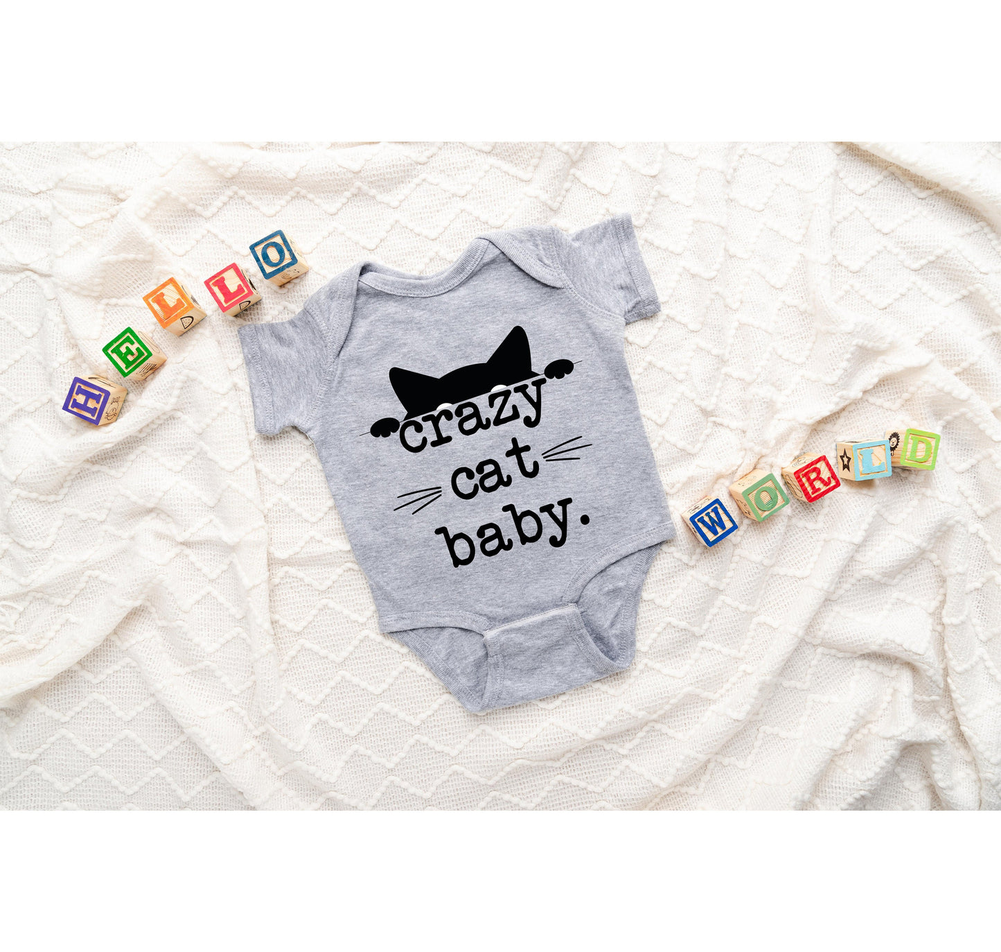 Crazy Cat Baby Onesie