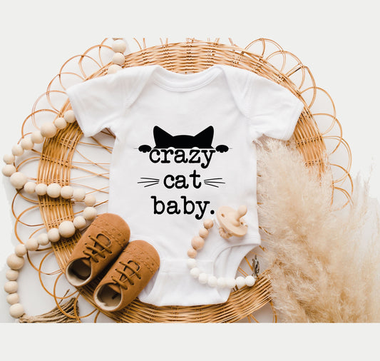 Crazy Cat Baby Onesie