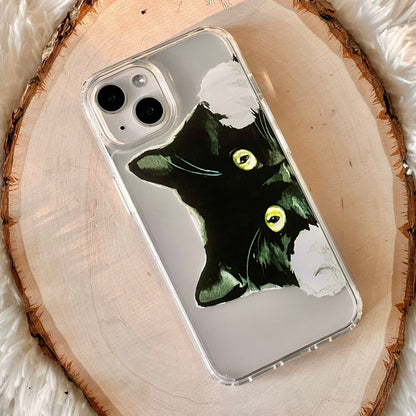 Cute Peeking Cat Phone Case