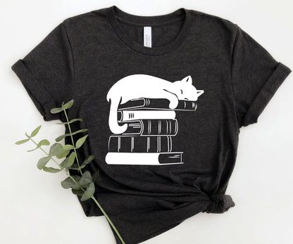 Cat Book Tee V5