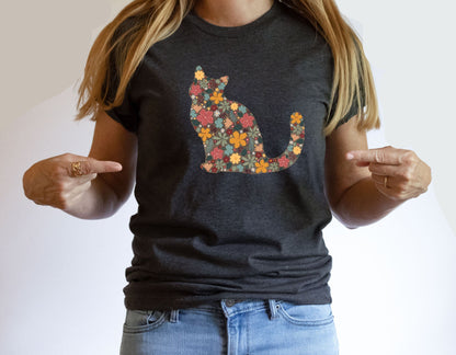 Floral Cat Mom Tee