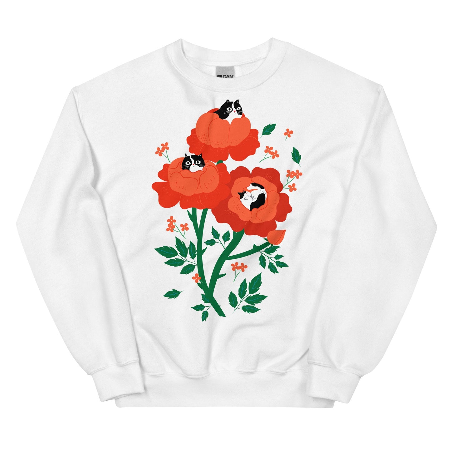 Cat Flower Sweater New