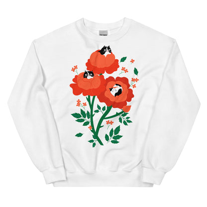 Cat Flower Sweater New
