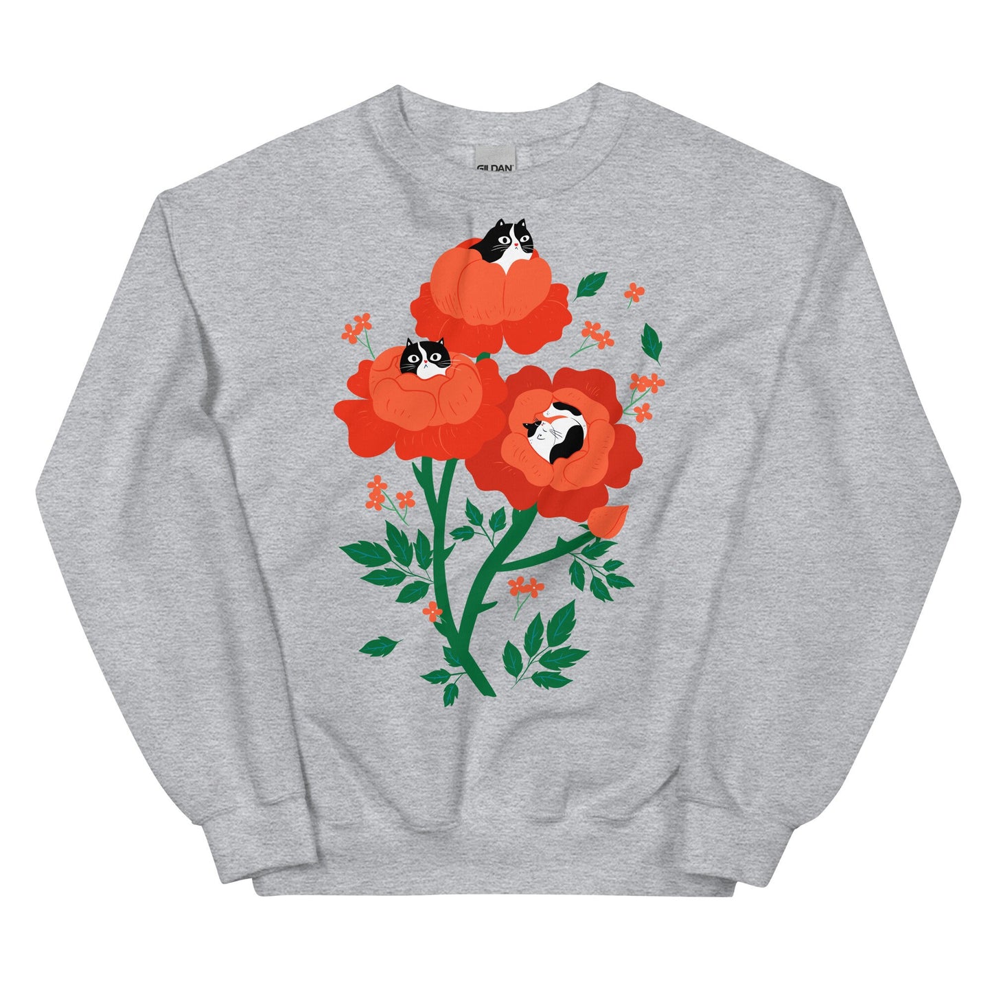 Cat Flower Sweater New
