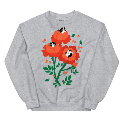 Cat Flower Sweater New