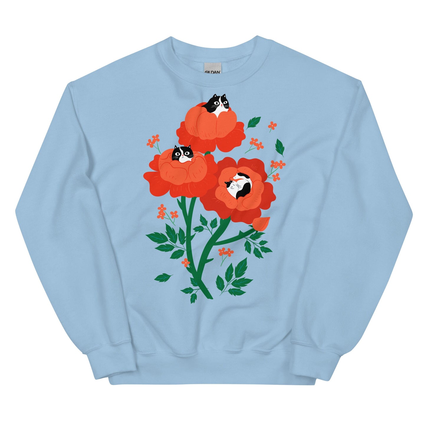 Cat Flower Sweater New