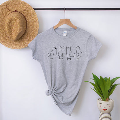 Un Deux Trois Cat Tee V13