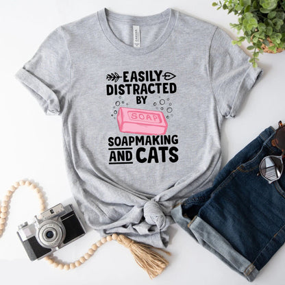 Easily Distracted Tee Cat