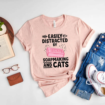 Easily Distracted Tee Cat