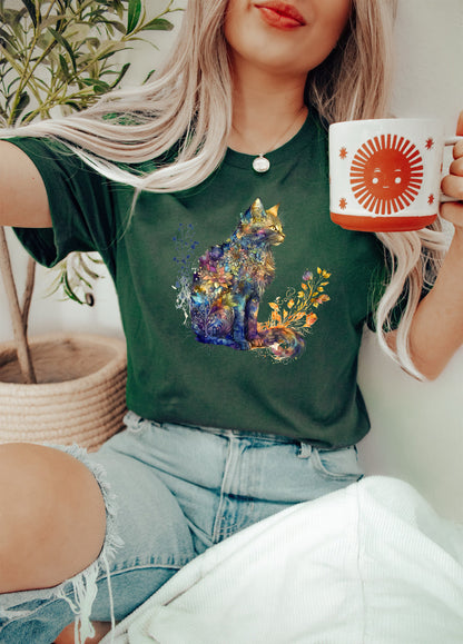 Cat Mom Shirt Floral Cat Shirt