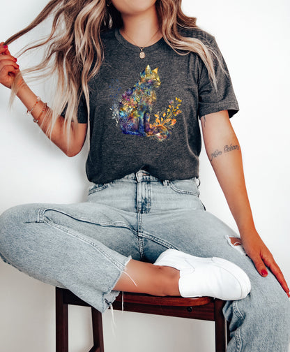 Cat Mom Shirt Floral Cat Shirt