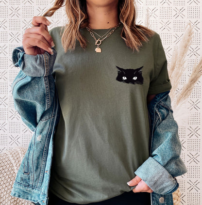 Peeking Cat Tee