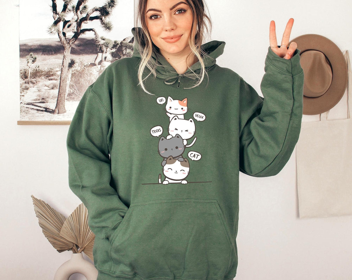 Un Deux Trois Cat Hoodie V6