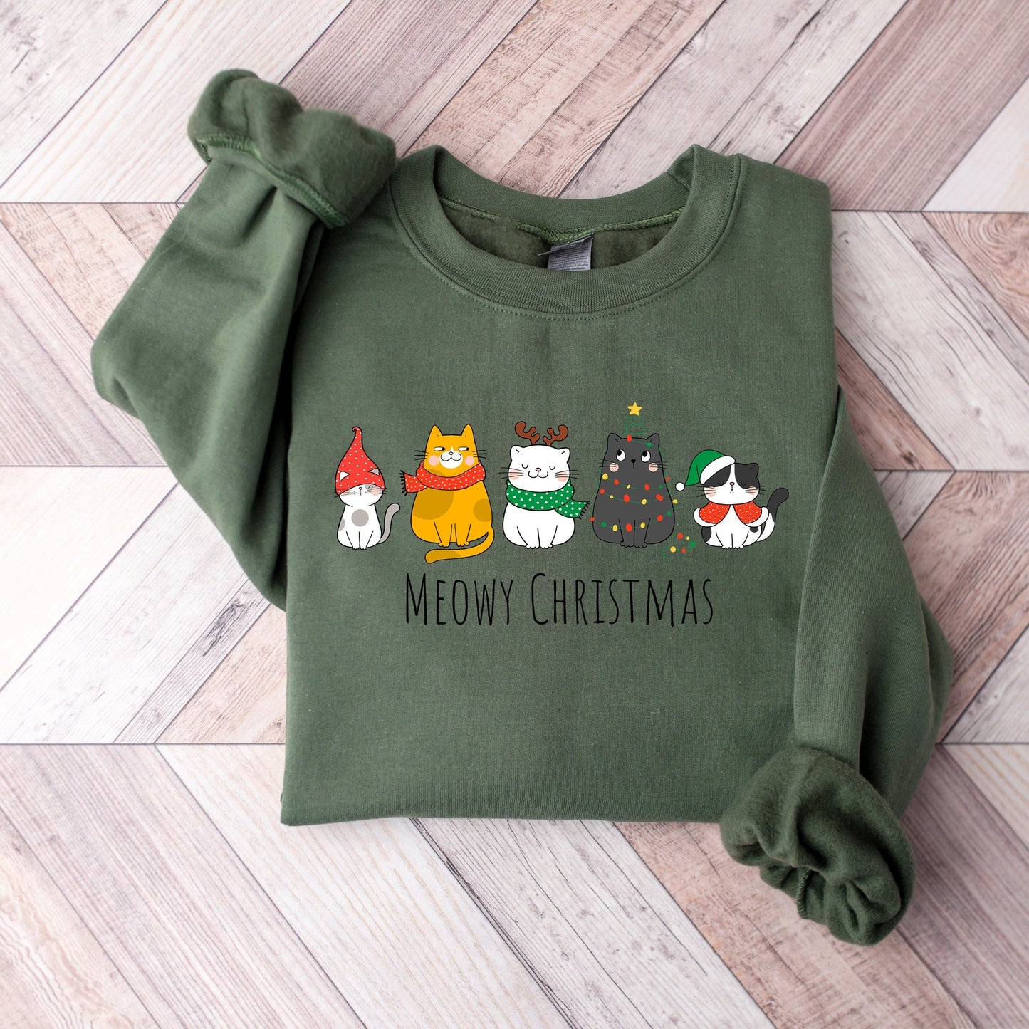Meowy Christmas Sweater V8
