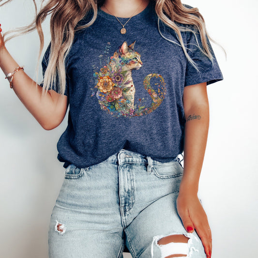 The Floral Cat Tee