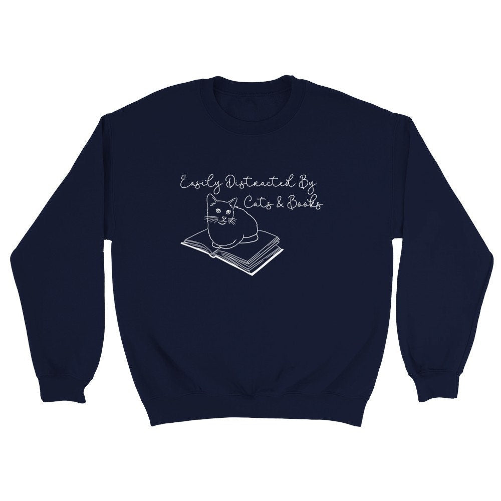 Cat Book Lover Sweater