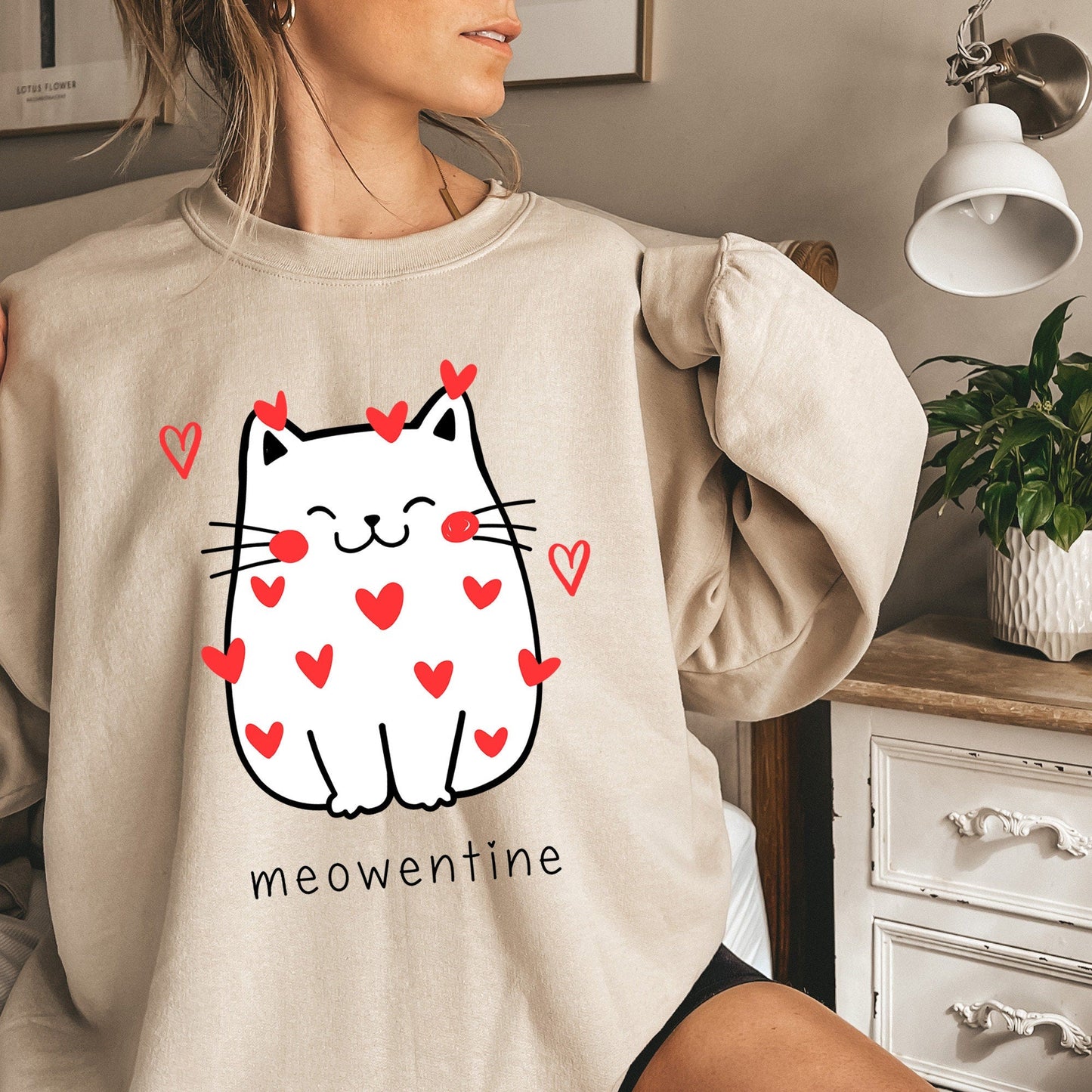 Cute Cat Valentine Sweatshirt V5