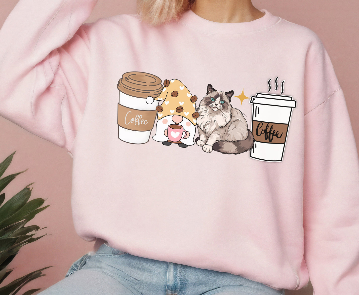 Cat Coffee Lover Sweater