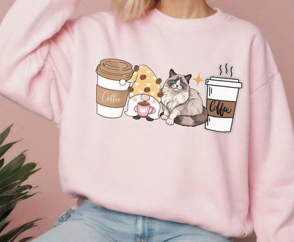 Cat Coffee Lover Sweater