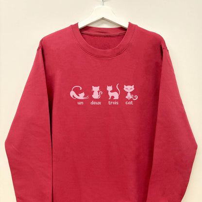 Un Deux Trois Cat Sweater New