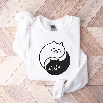 Yin Yang Cat Sweatshirt