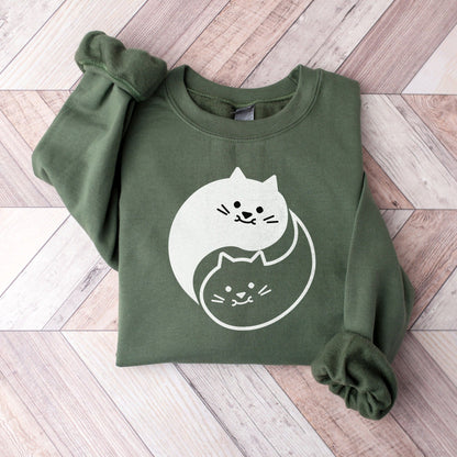 Yin Yang Cat Sweatshirt