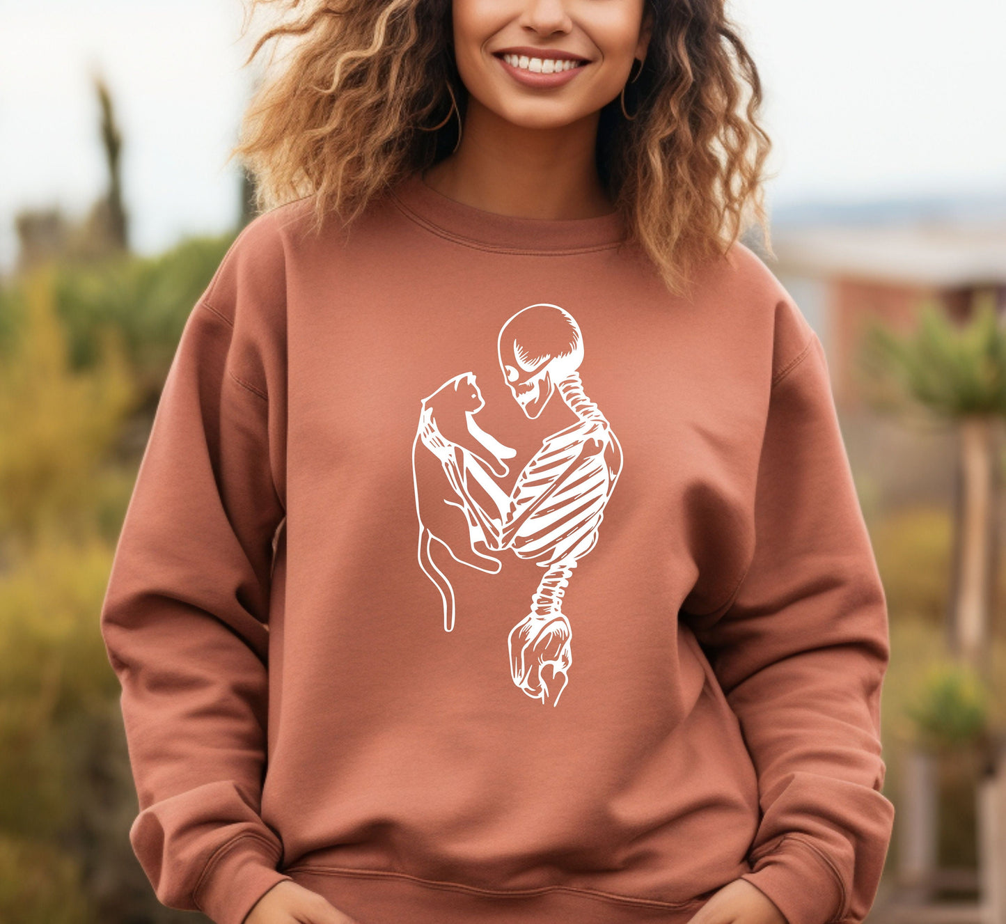 Skeleton Cat Sweatshirt