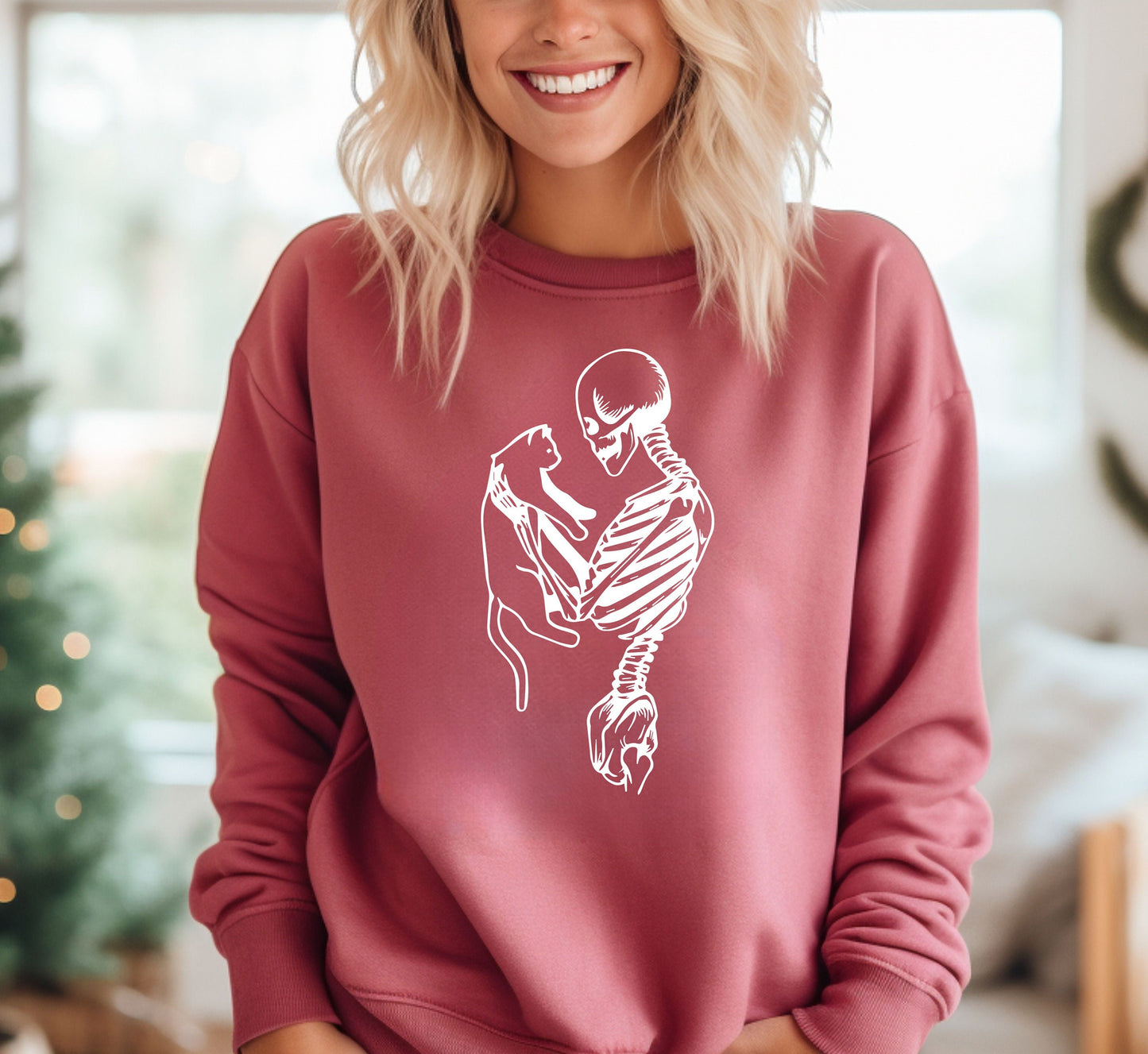 Skeleton Cat Sweatshirt