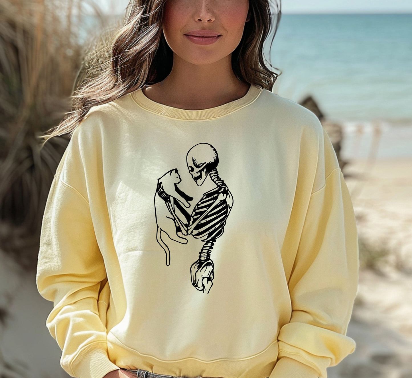 Skeleton Cat Sweatshirt