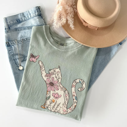 Wildflowers Cat Tee