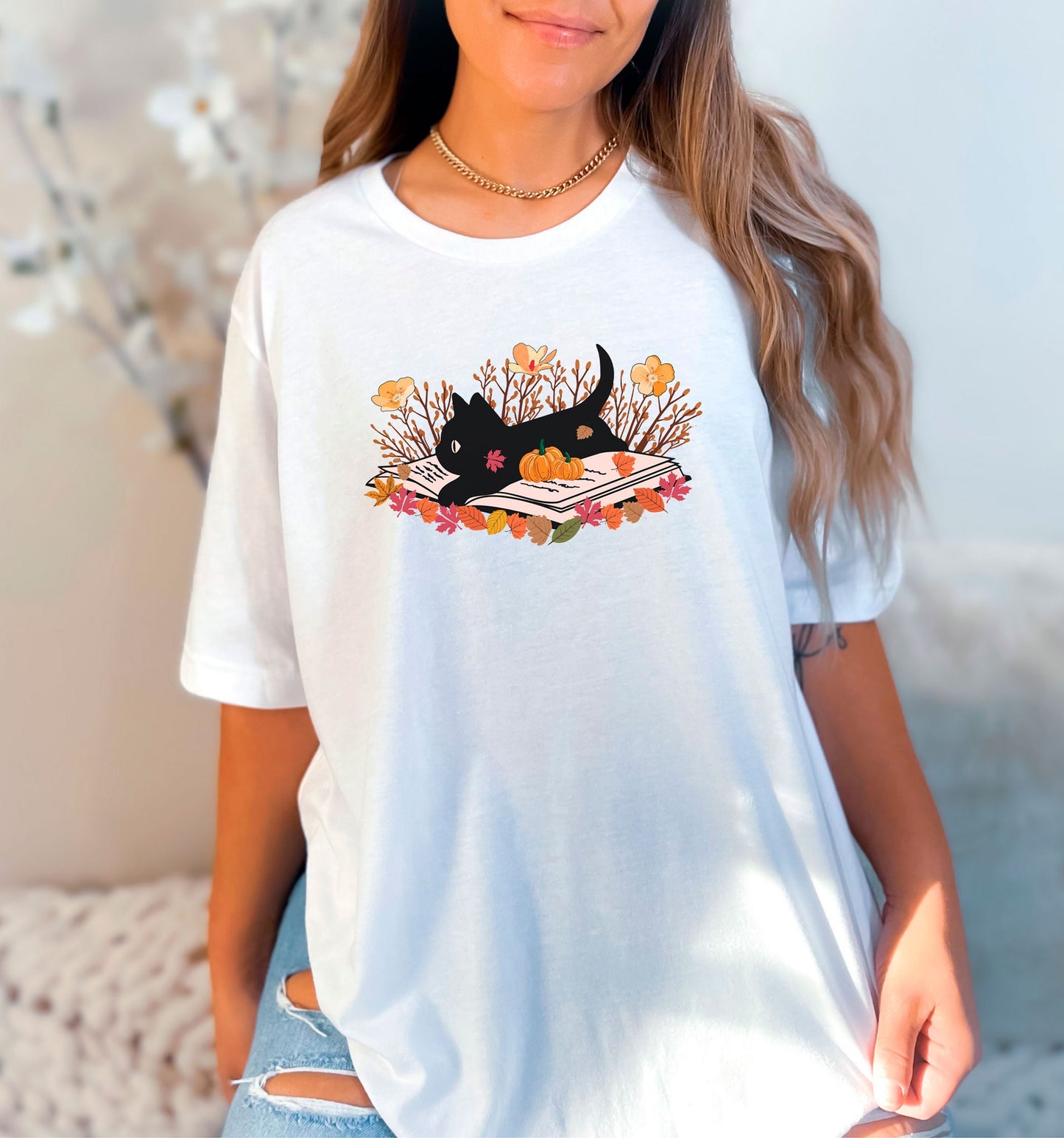 Cat Book Tee V4