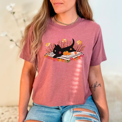 Cat Book Tee V4