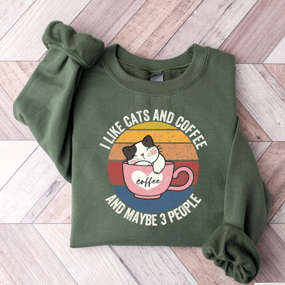 I Like Cats and Coffee Sweater
