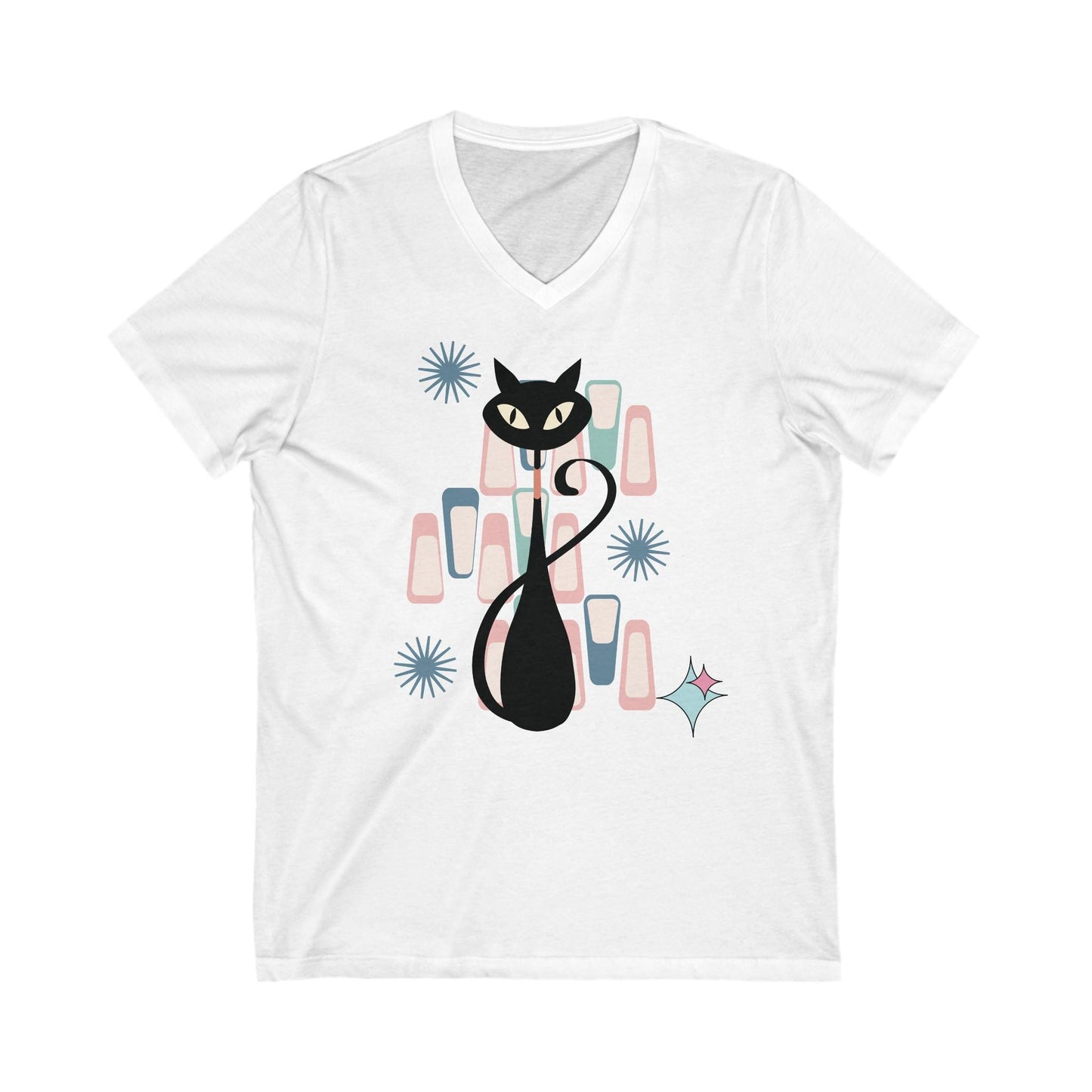 Kitschy Cat V-Neck T-Shirt