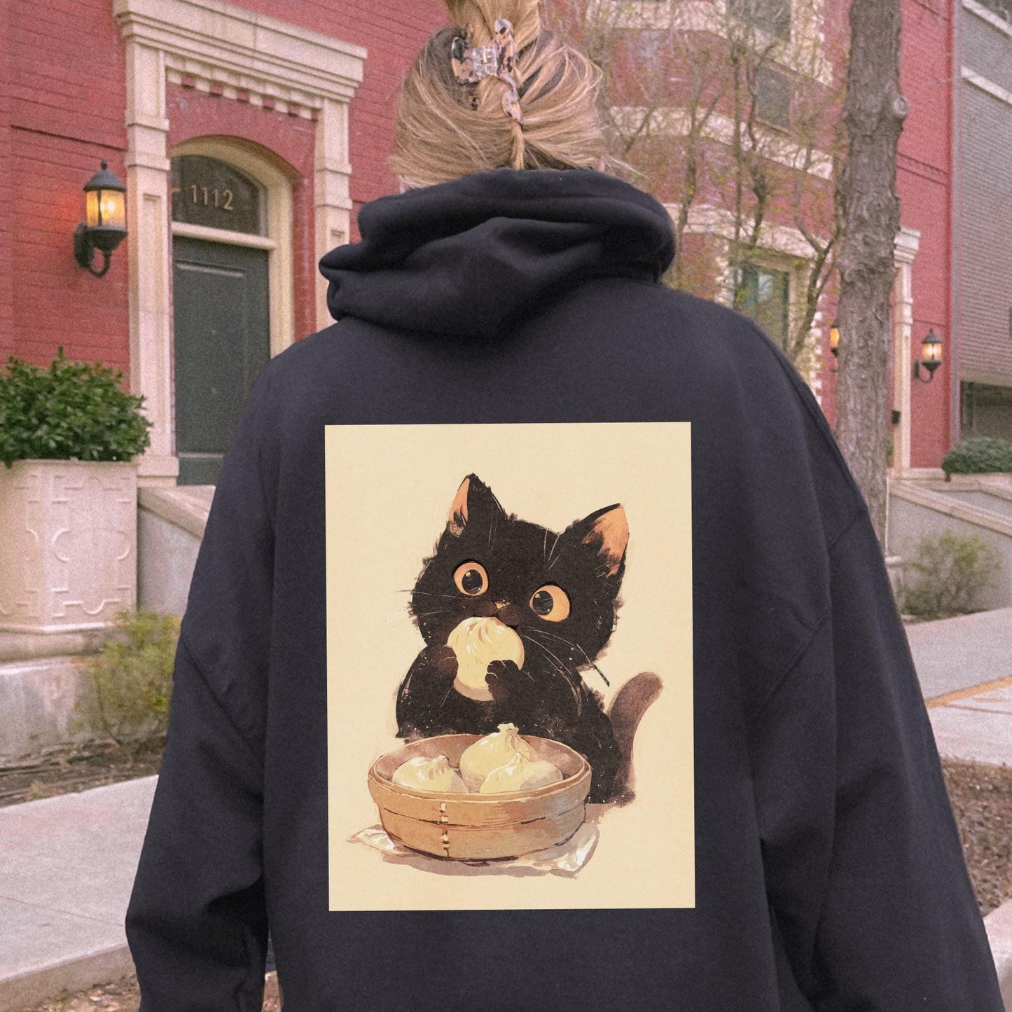 Asian Dumpling Cat Hoodie
