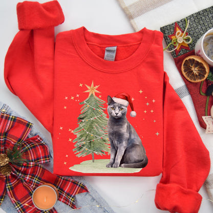 Russian Blue Cat Sweater