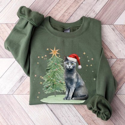 Russian Blue Cat Sweater