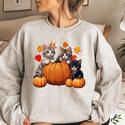 Cats Autumn Fall Sweatshirt