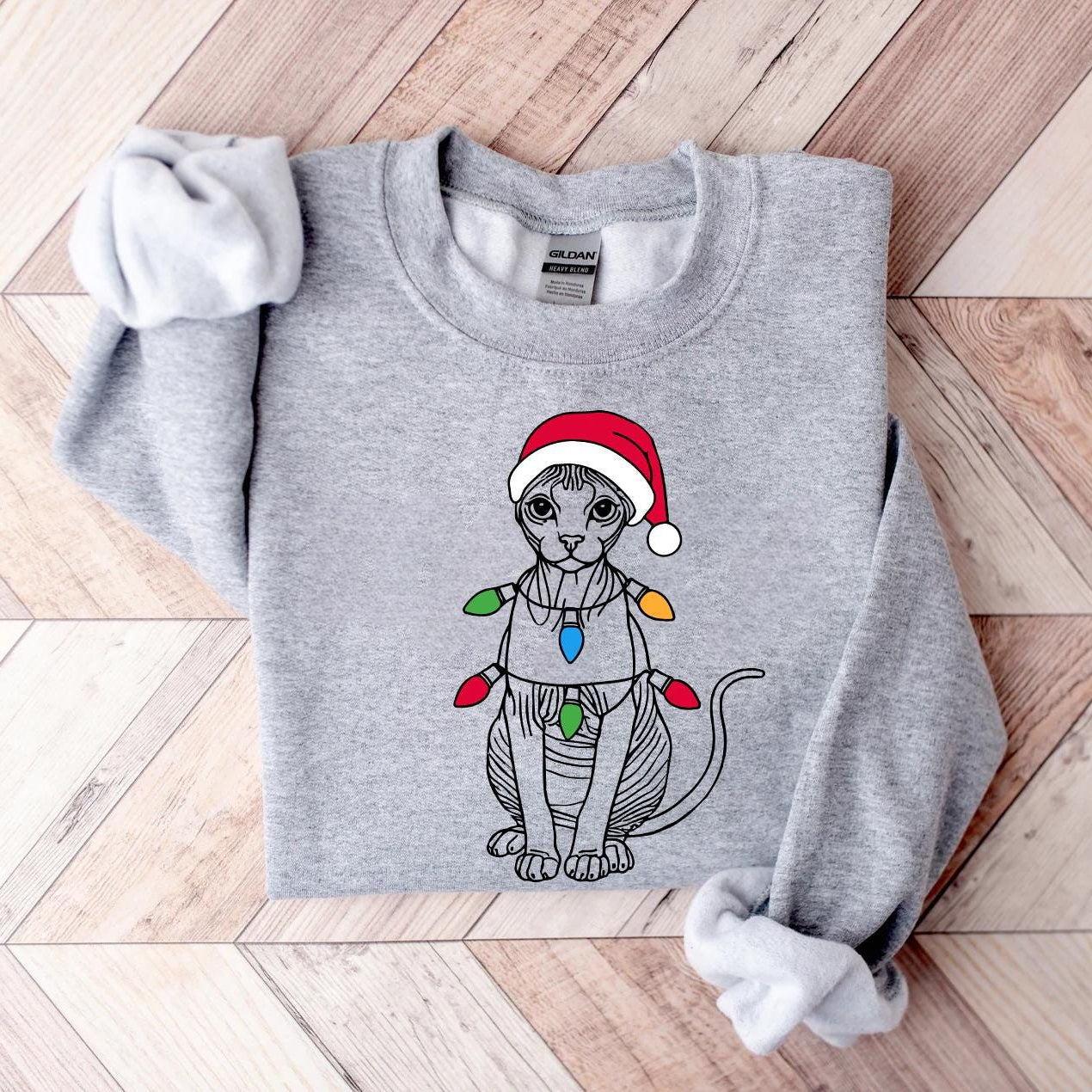 Sphynx Cat Christmas Sweater V