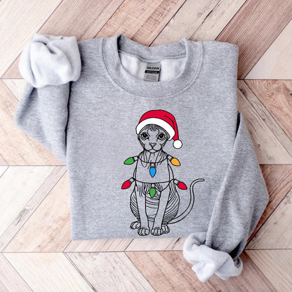 Sphynx Cat Christmas Sweater V
