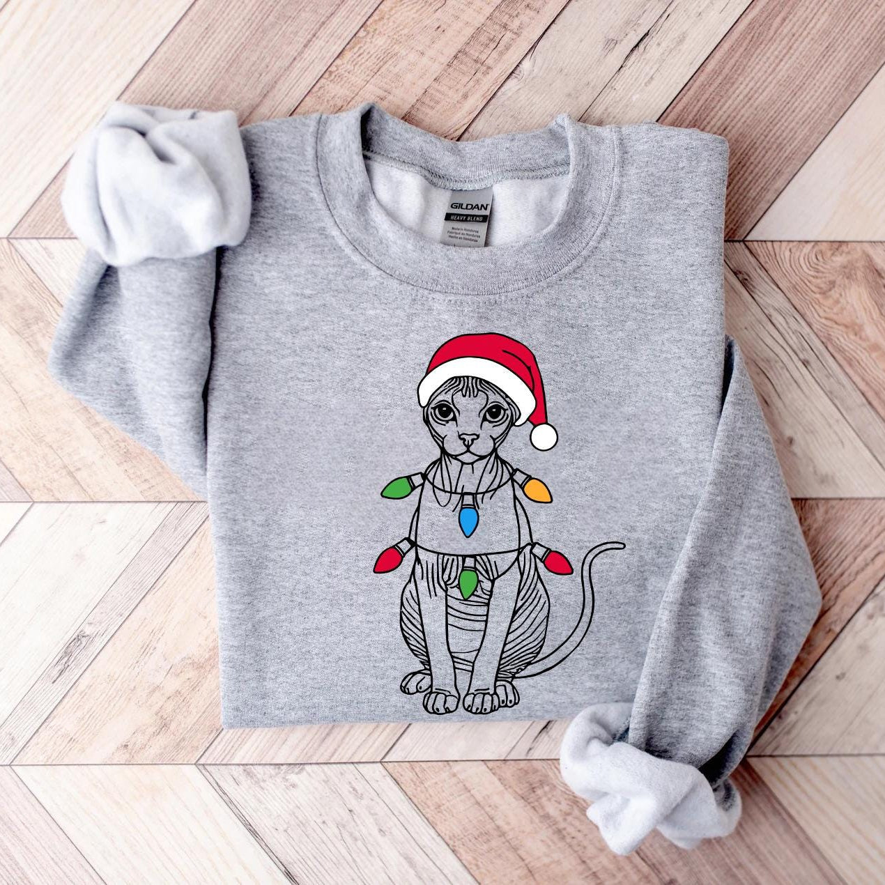 Sphynx Cat Christmas Sweater V2
