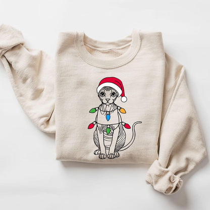 Sphynx Cat Christmas Sweater V