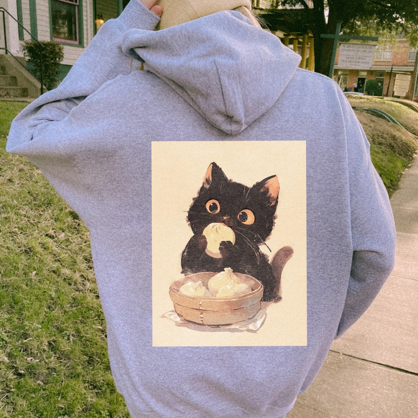 Asian Dumpling Cat Hoodie