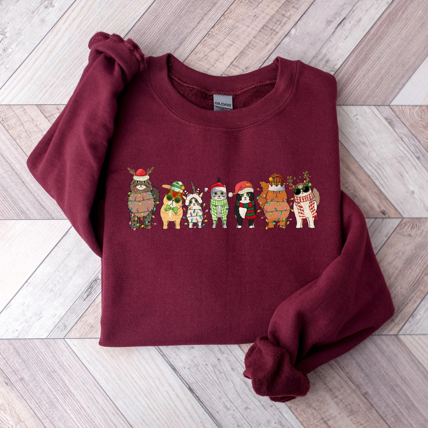 Cute Cat Christmas Sweatshirt